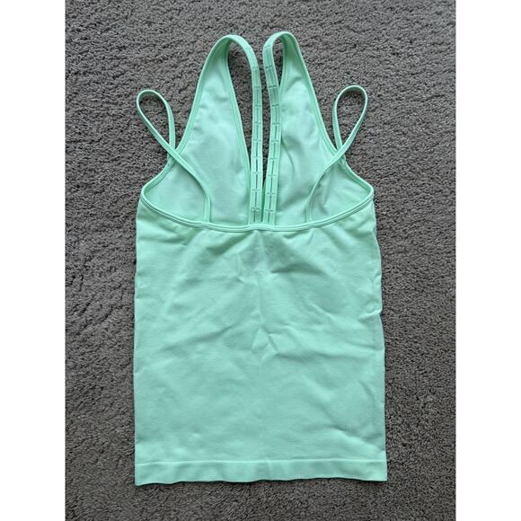Helmut Lang Multi-Strap Tank Top Neon Lime Mint Green Designer XS/S Bold Layer - Picture 3 of 6